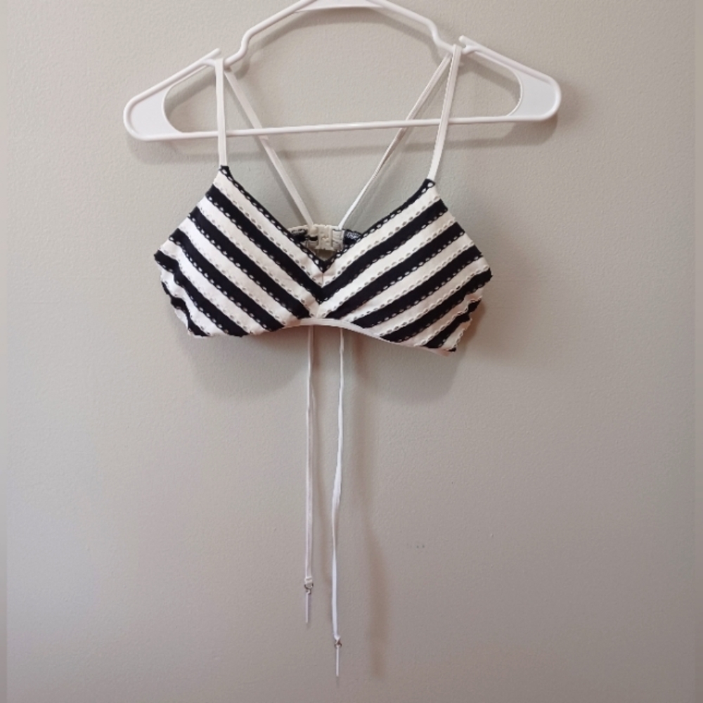 Bikini Top w/ Cover-up ♡ Black and White